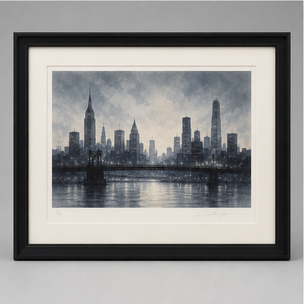 A framed limited-run art print